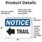 Signmission Trail (Left Arrow) Sign With Symbol, 7 in W x Rectangle, Vinyl Decal OS-2PACK-NS-D-57-L-18710 - alternate 3